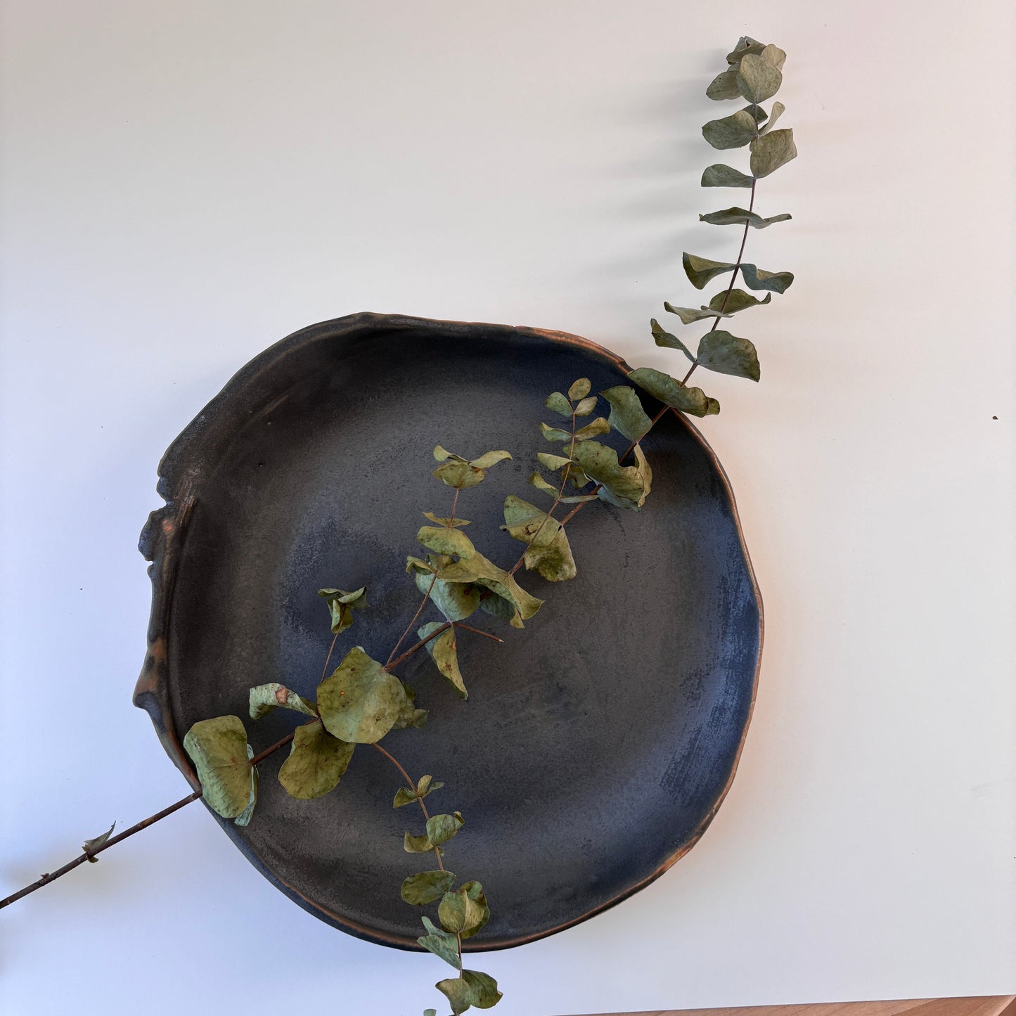 serving bowl gray black