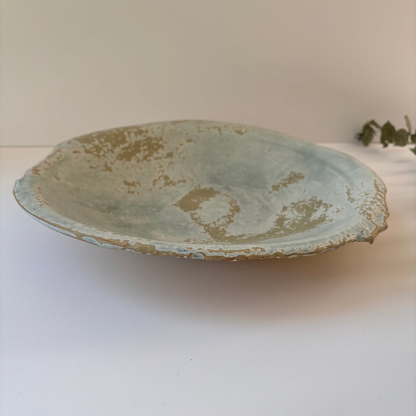 serving bowl speckle sand + sea