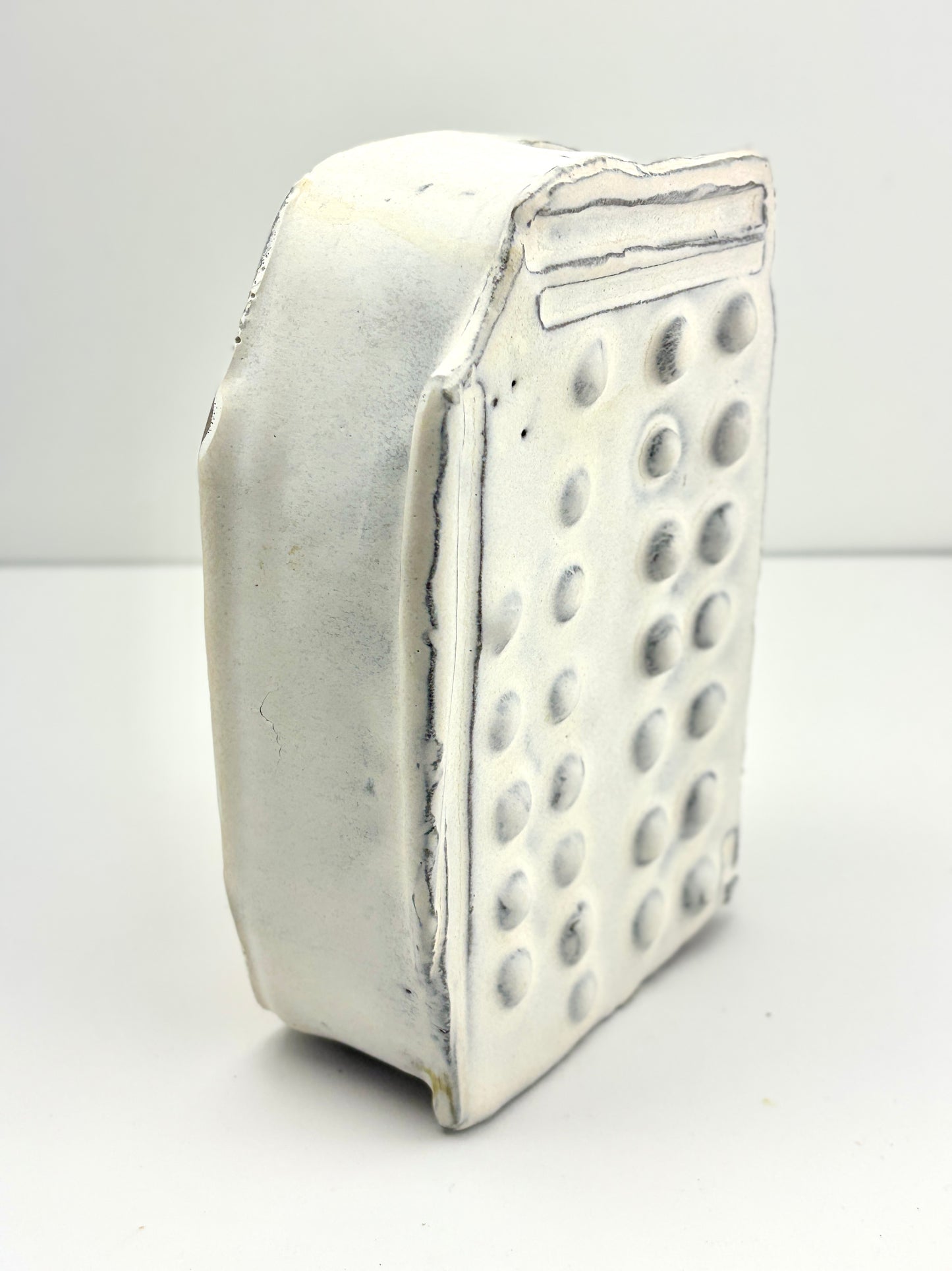 Flower Brick Carved rectangle wall or surface cumulus white