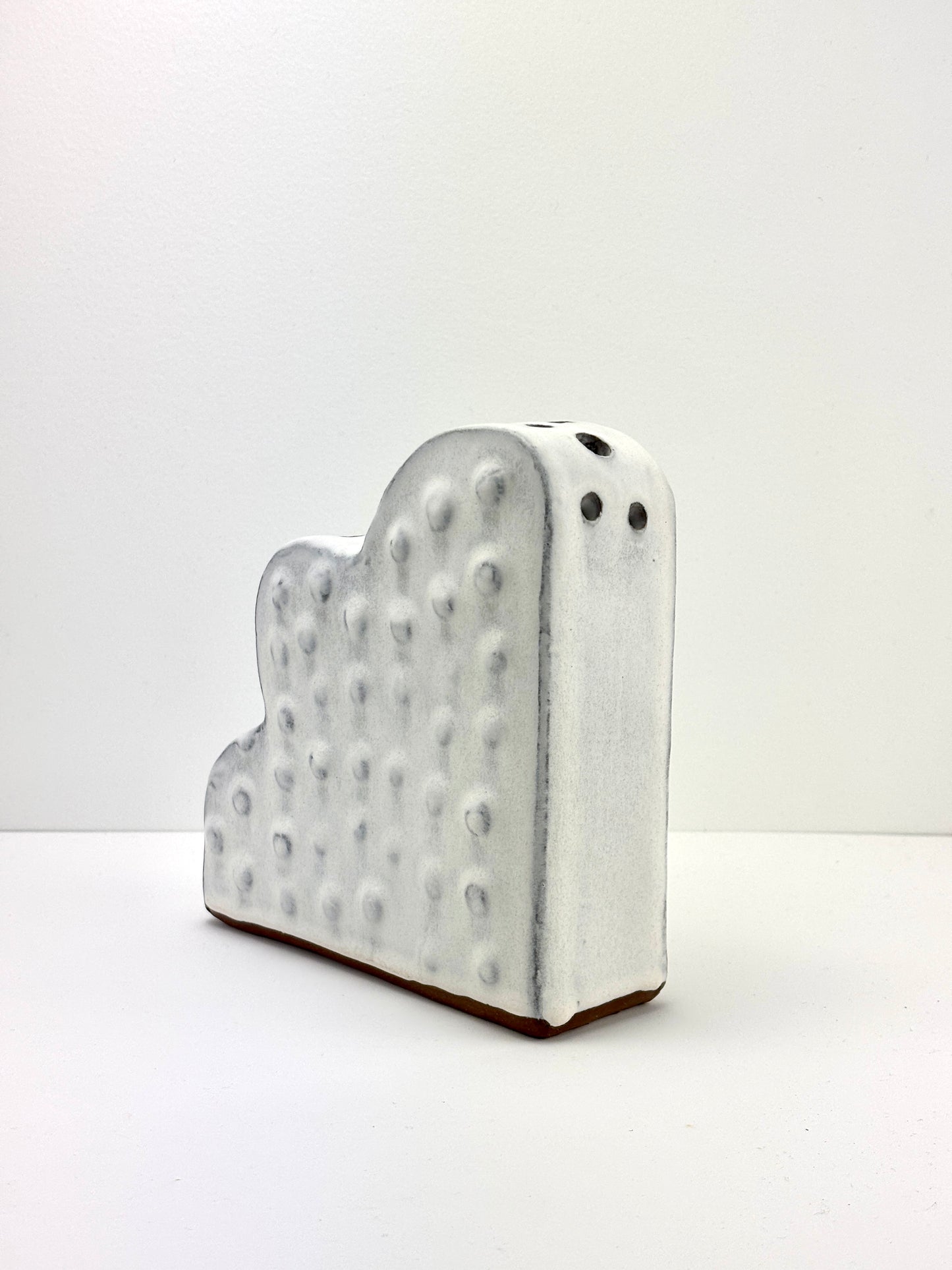 Flower Brick Cloud shape, dot texture in Cumulus glaze