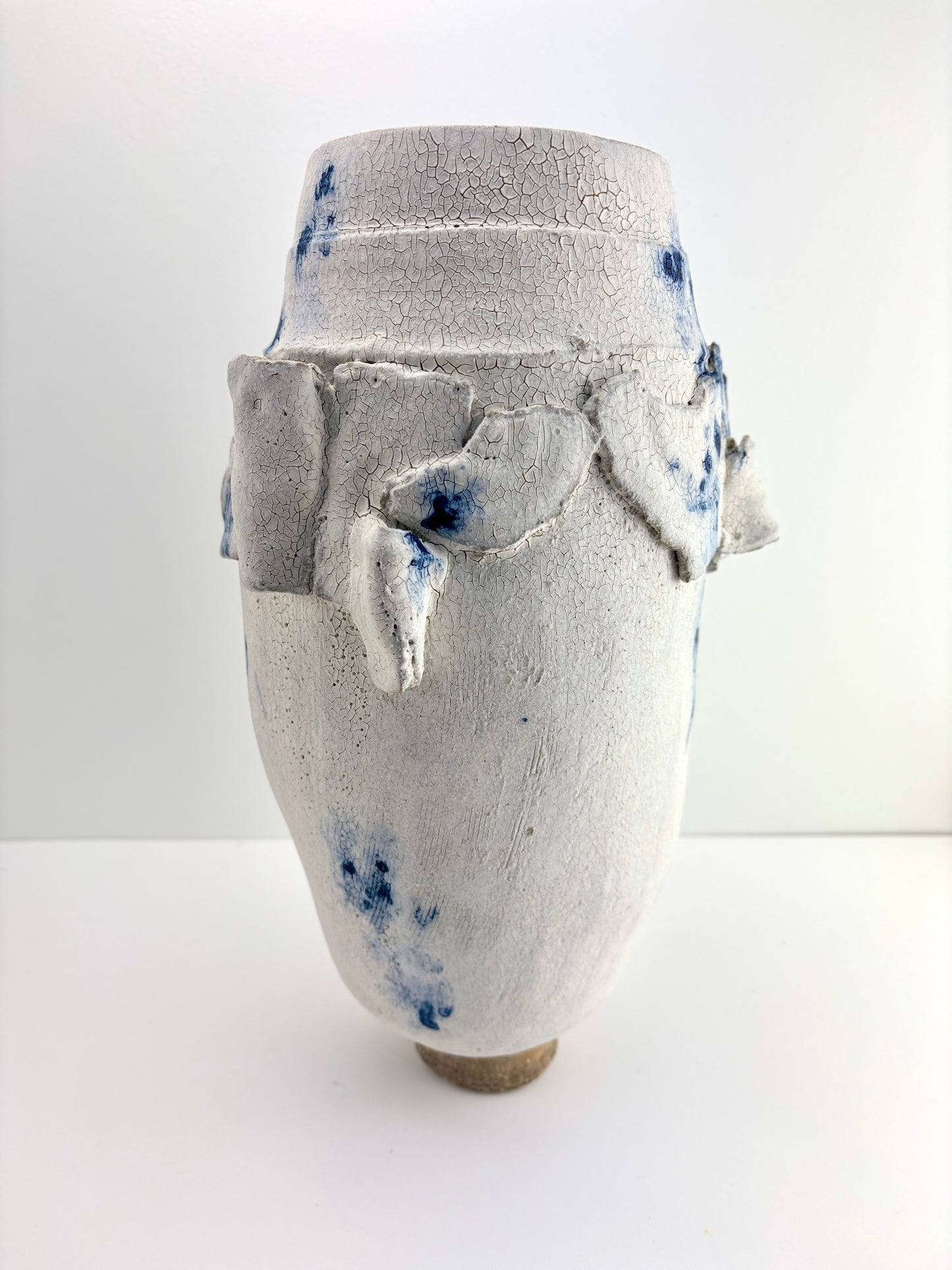 Crackle sky vessel Tall