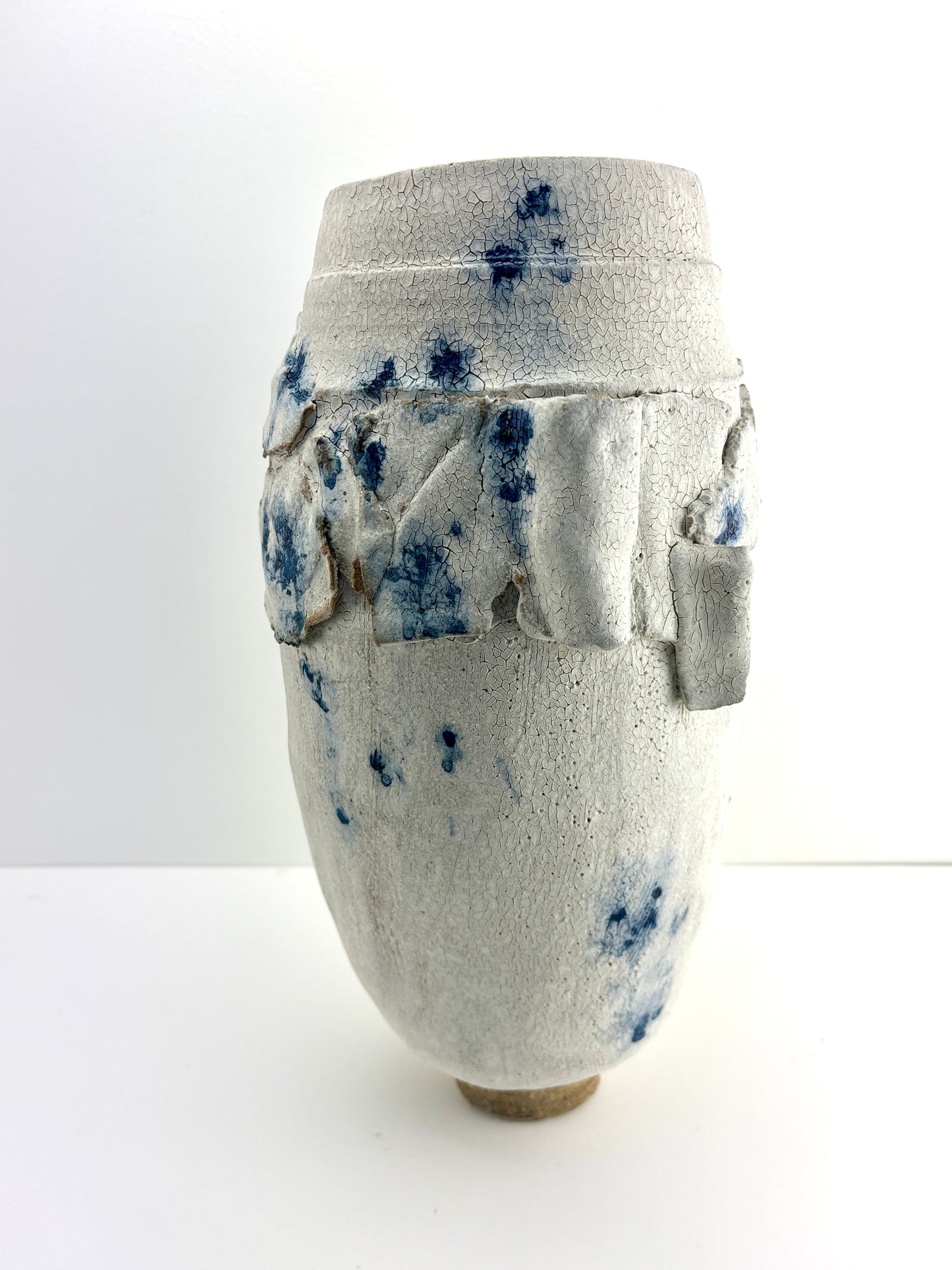 Crackle sky vessel Tall