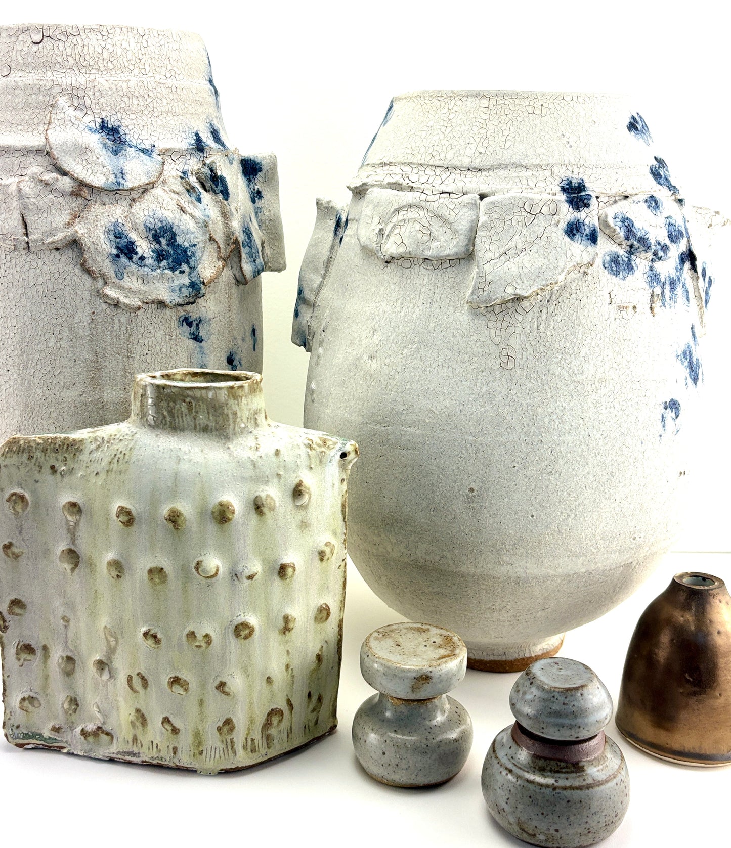 Crackle sky vessel Tall