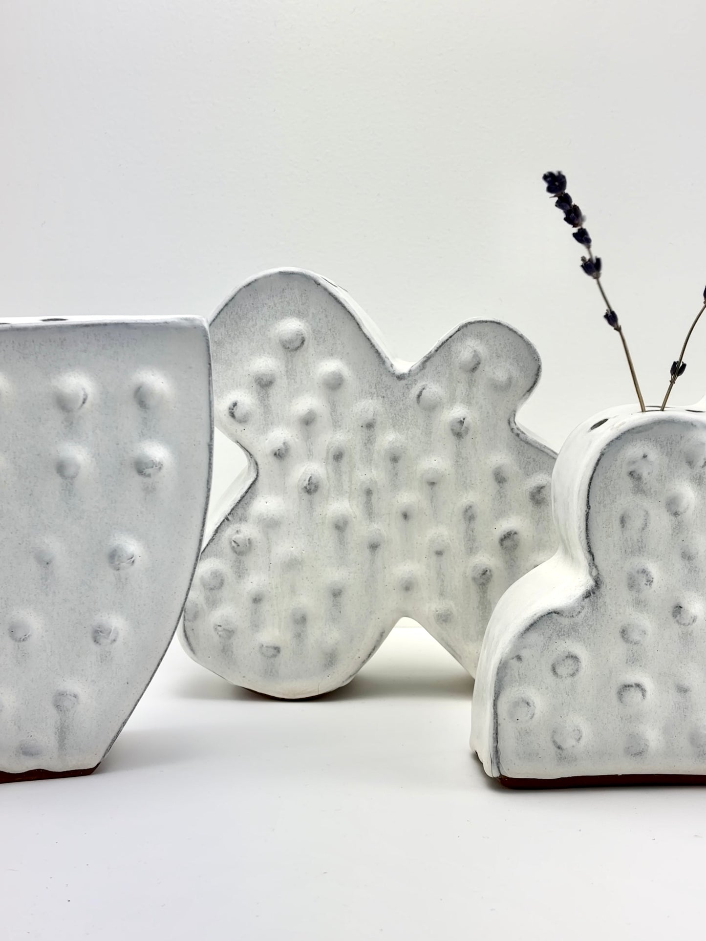 Flower Brick Cloud shape, dot texture in Cumulus glaze