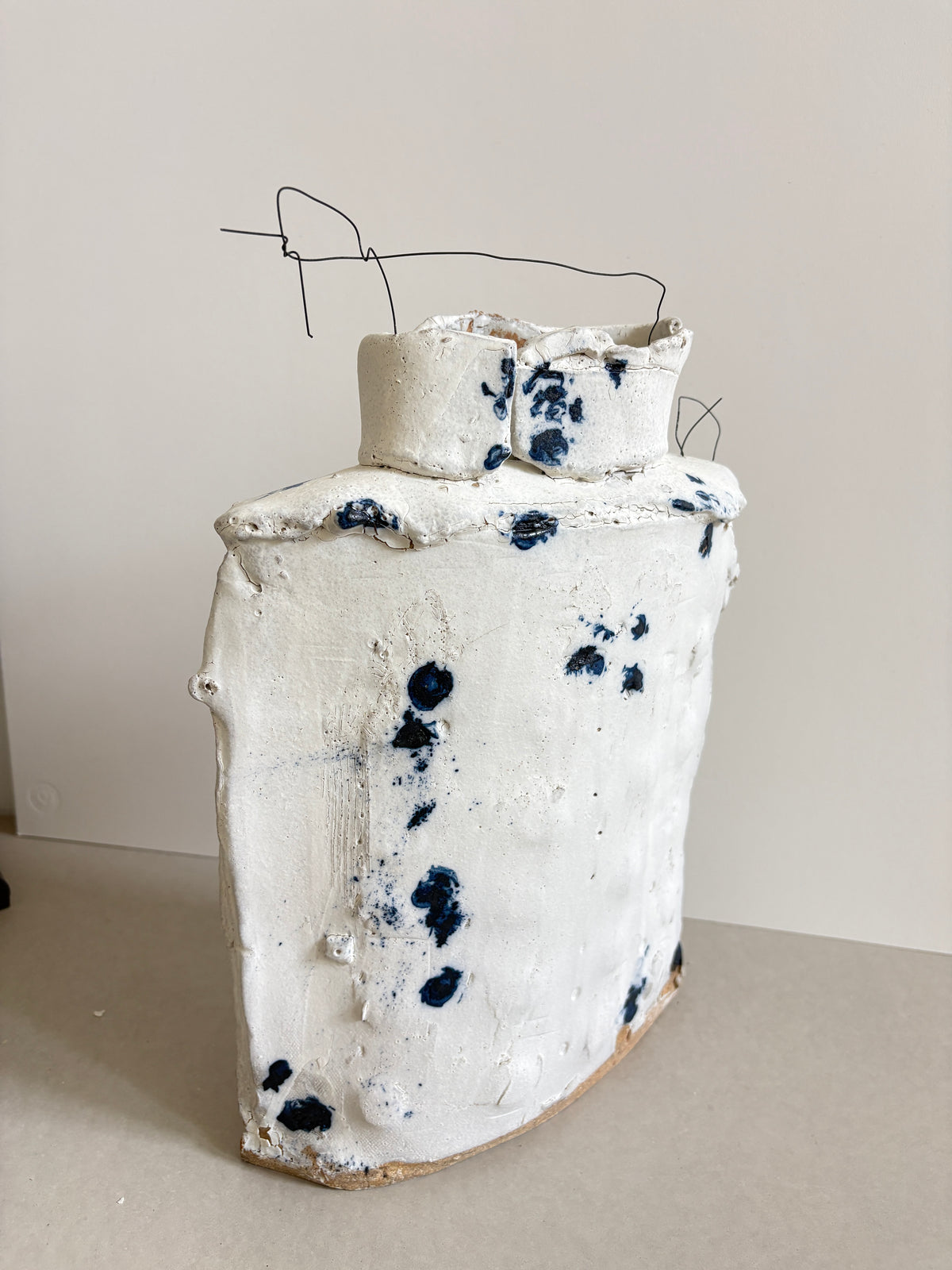 Large Crackle Sky Vessel