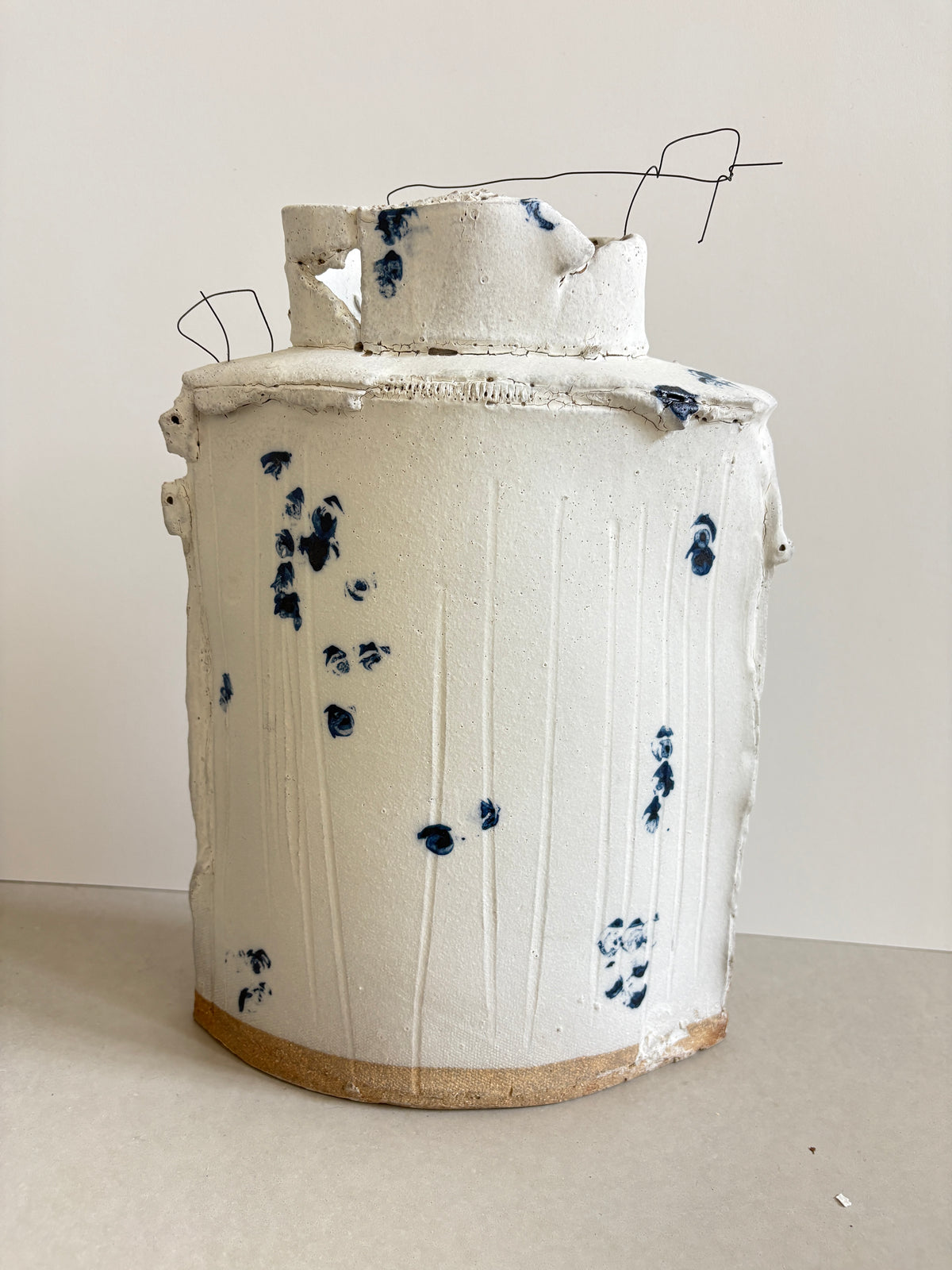 Large Crackle Sky Vessel
