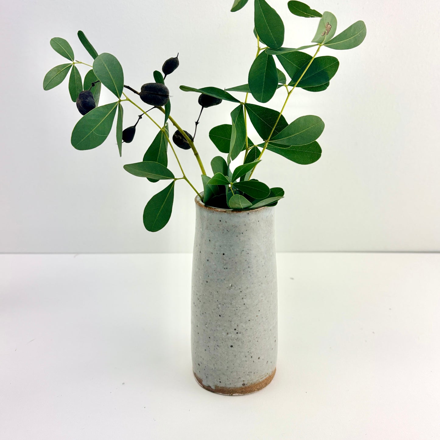 Slim light clay vase 2, Haze