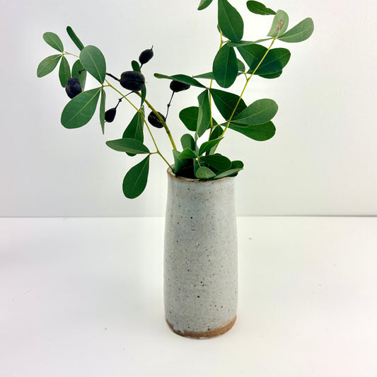 Slim light clay vase 2, Haze