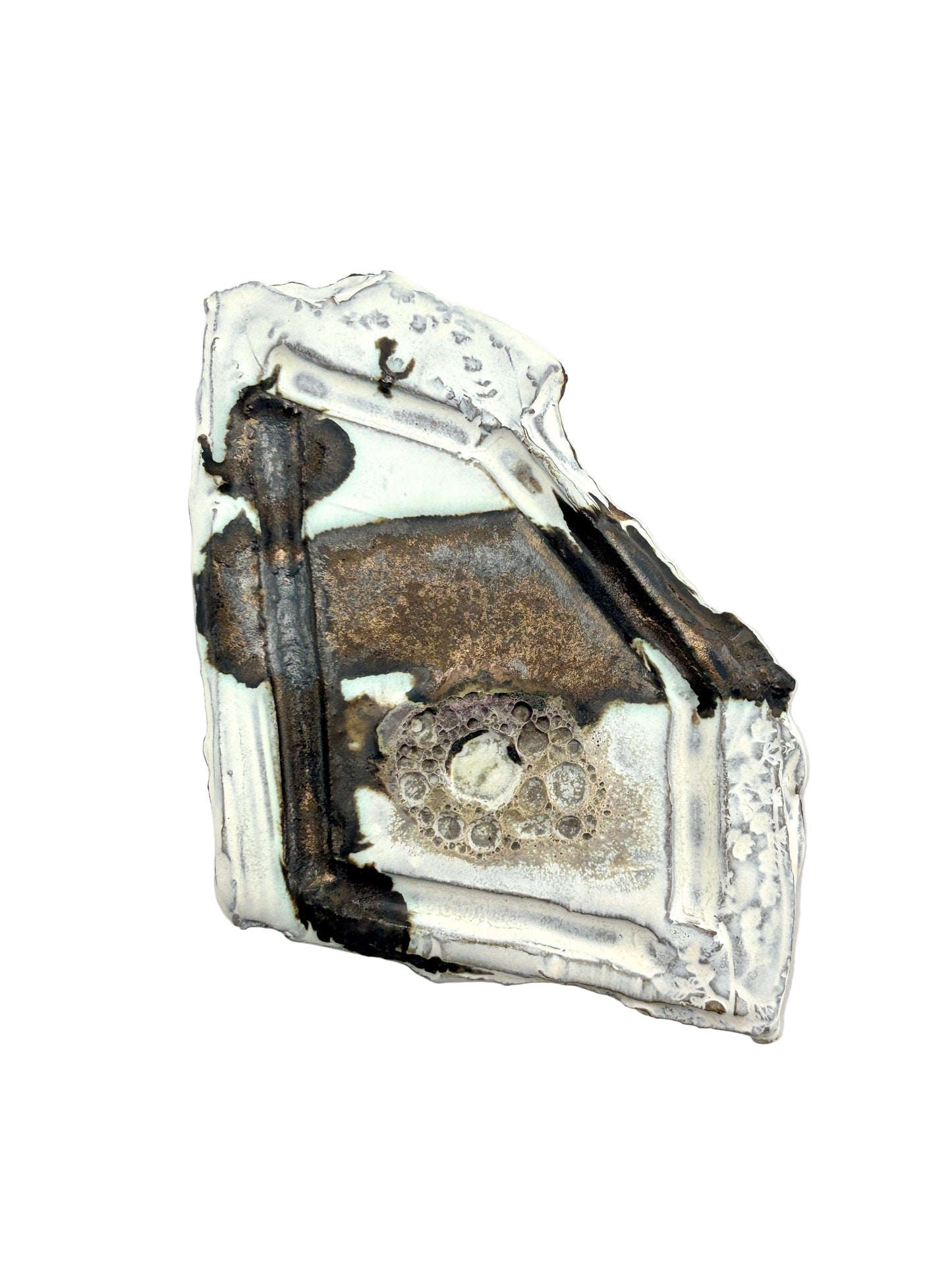 Wall Tile Artifact white and gold