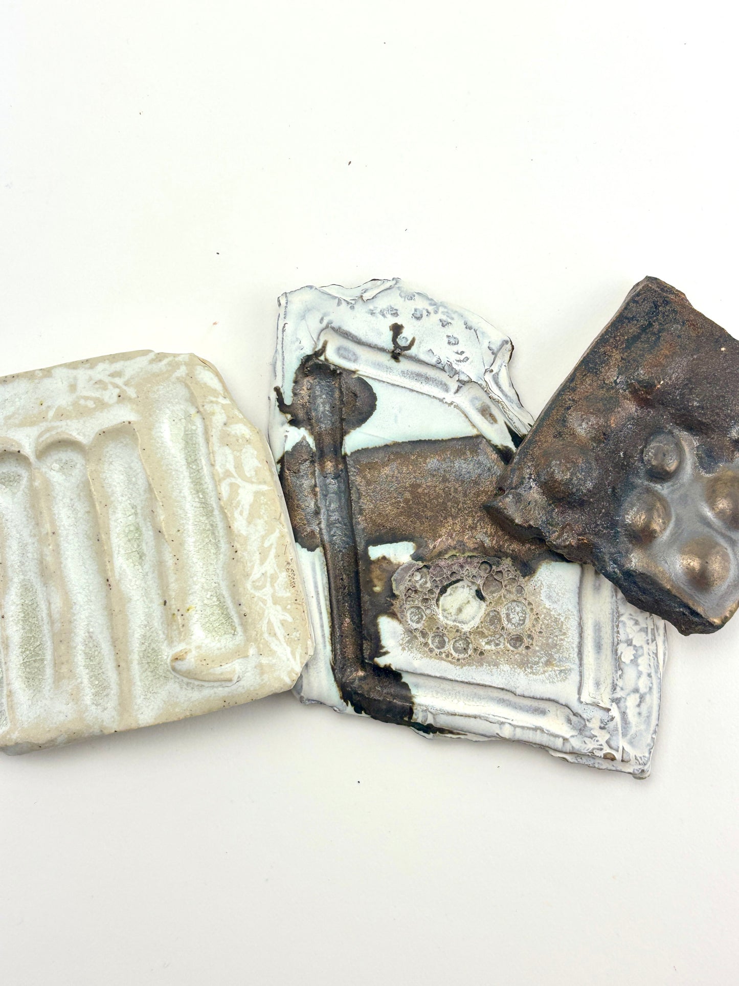 Wall Tile Artifact white and gold