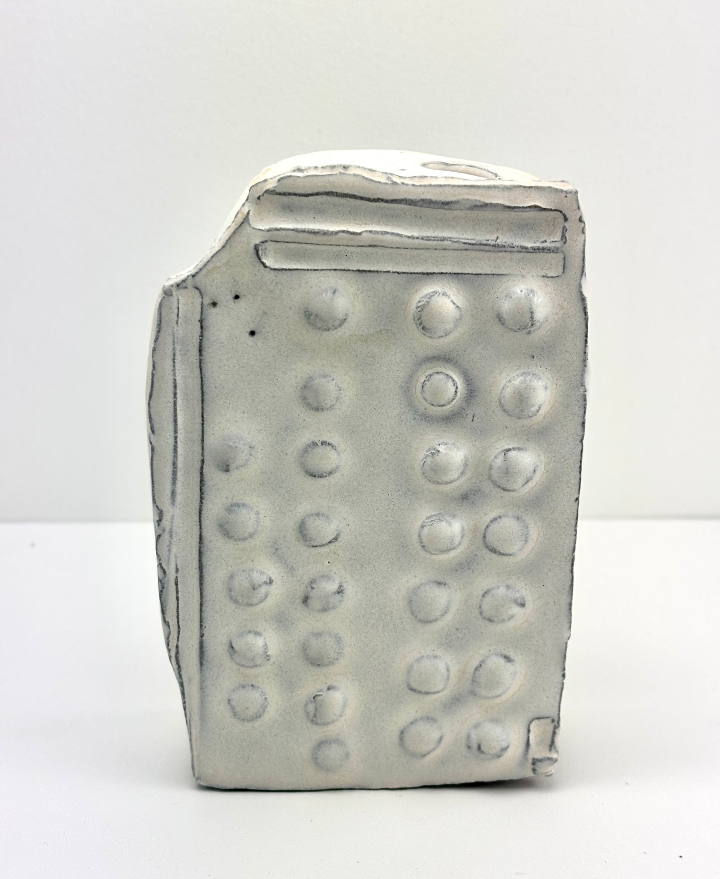 Flower Brick Carved rectangle wall or surface cumulus white