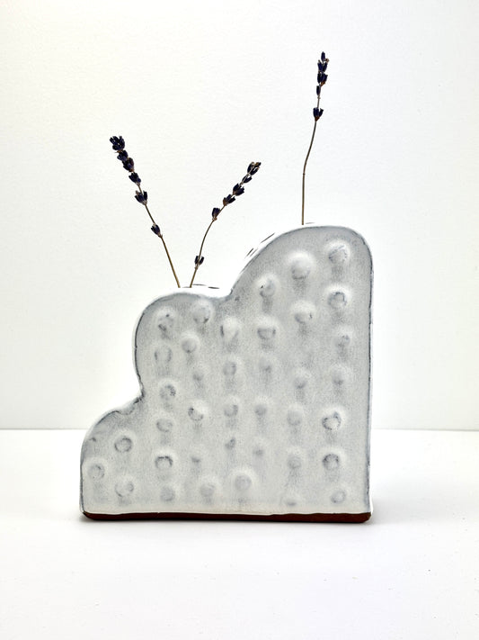 Flower Brick Cloud shape, dot texture in Cumulus glaze