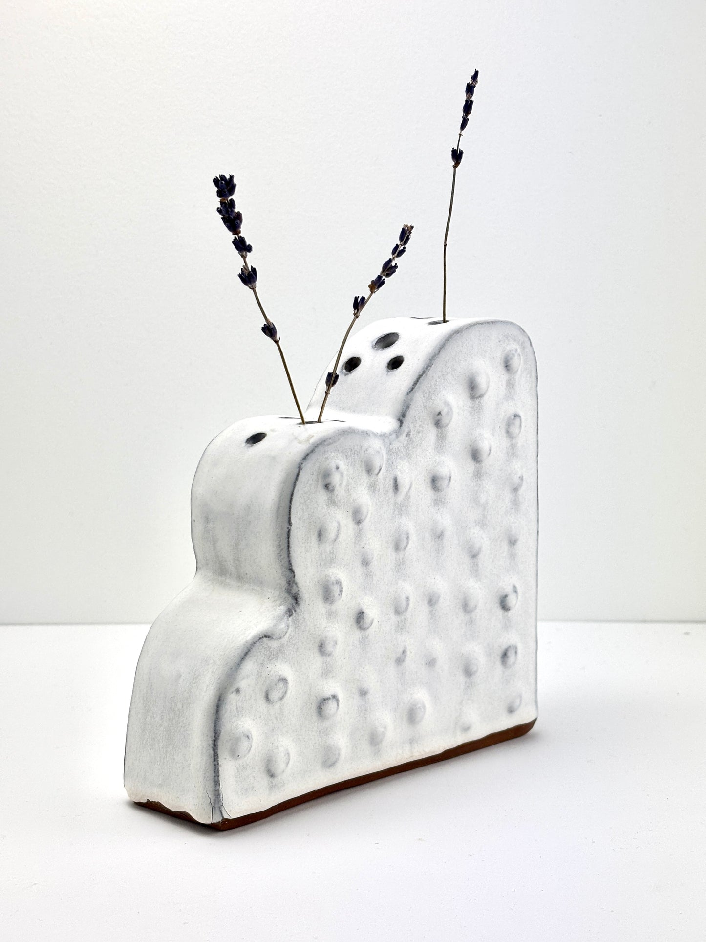 Flower Brick Cloud shape, dot texture in Cumulus glaze