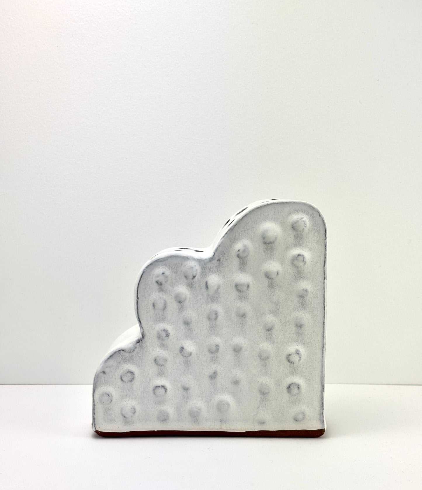 Flower Brick Cloud shape, dot texture in Cumulus glaze