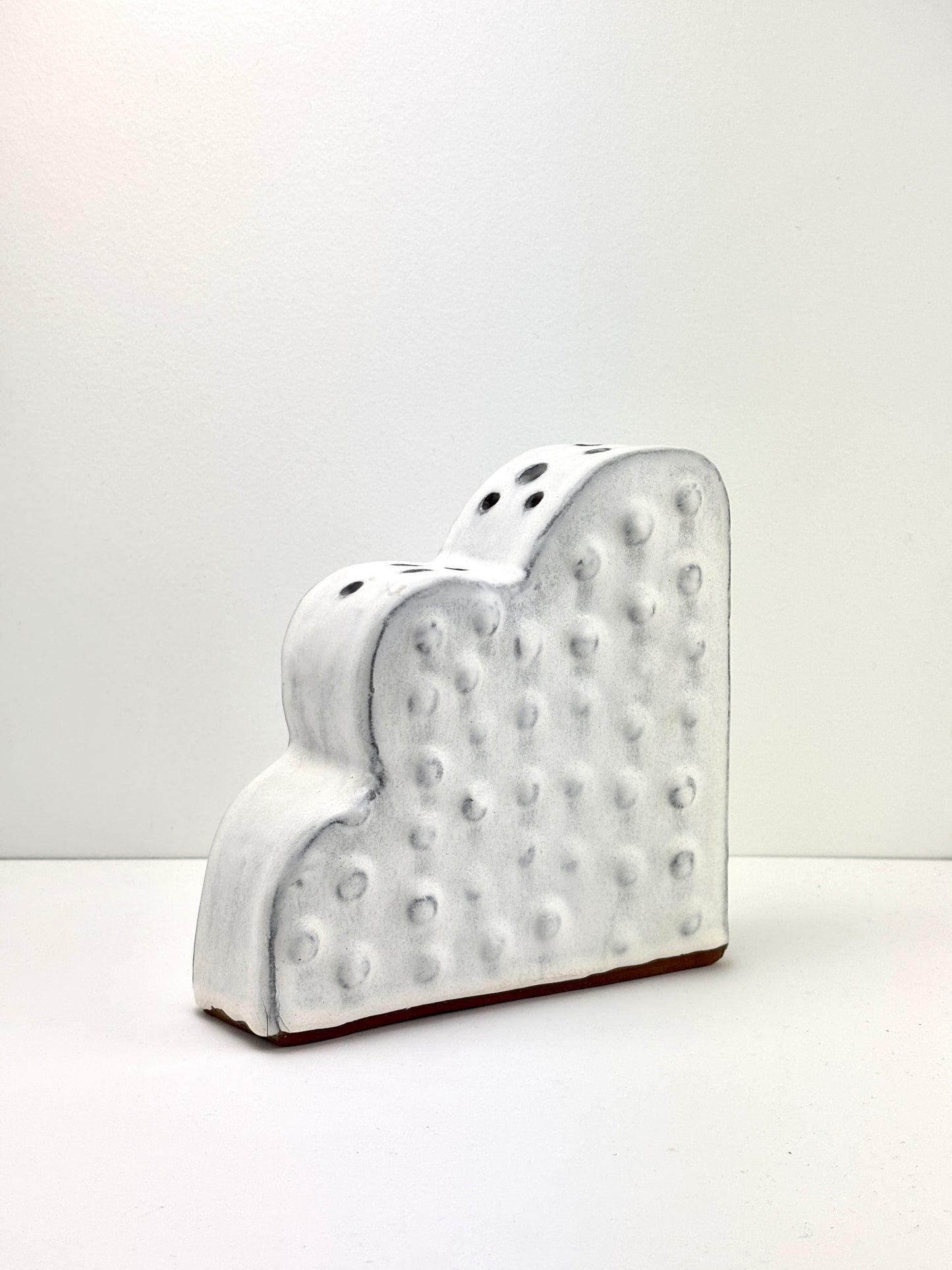 Flower Brick Cloud shape, dot texture in Cumulus glaze