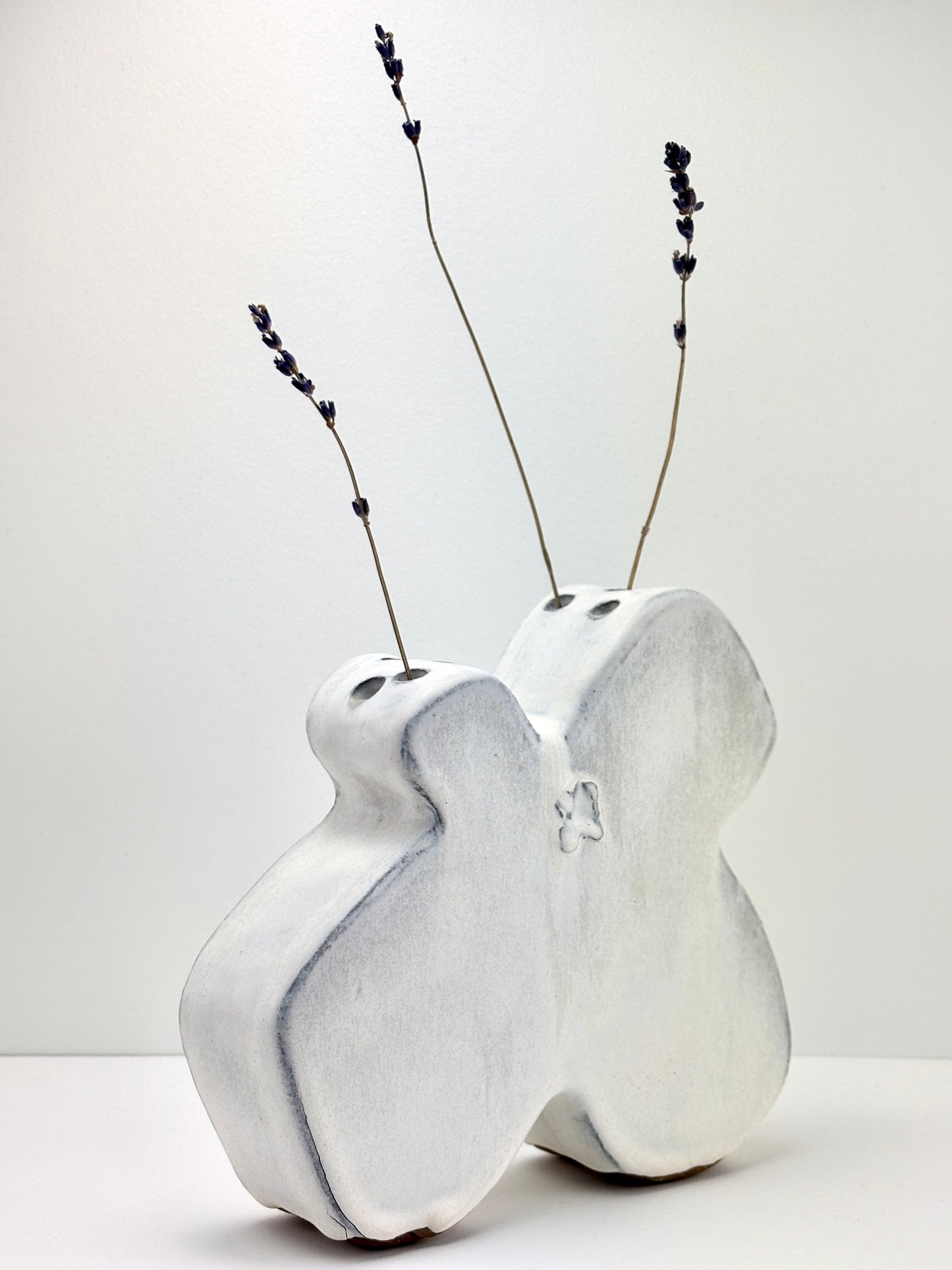 Flower Brick petal shape, dot texture in cumulus glaze